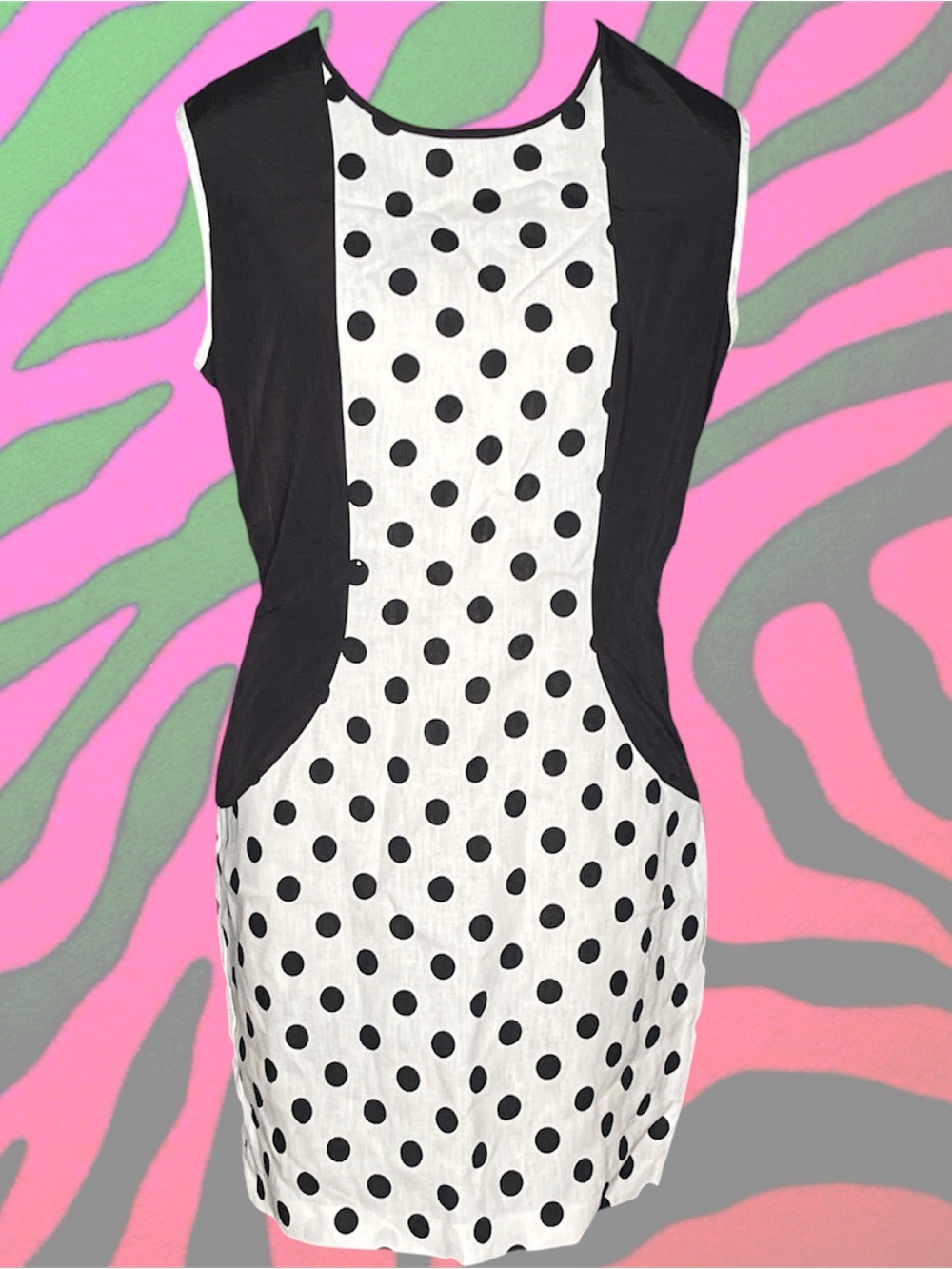 Mod A Go Go polkadot vintage handmade dress